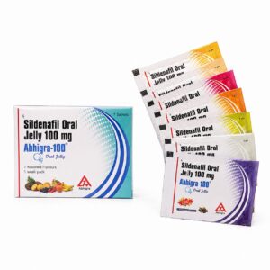 Abhigra Oral jelly 100 mg (Sildenafil Citrate) box with sachet