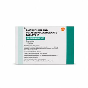 Augmentin 375 mg ( Amoxycillin + Clavulanic Acid ) back side