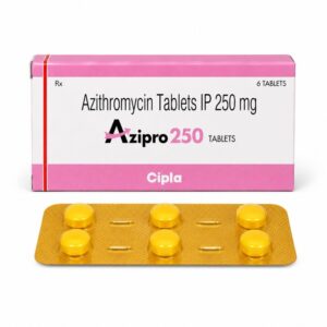 Azipro 250 mg - Authentic Azithromycin Antibiotic Tablets