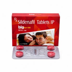 Bigfun 100 mg front box with strip