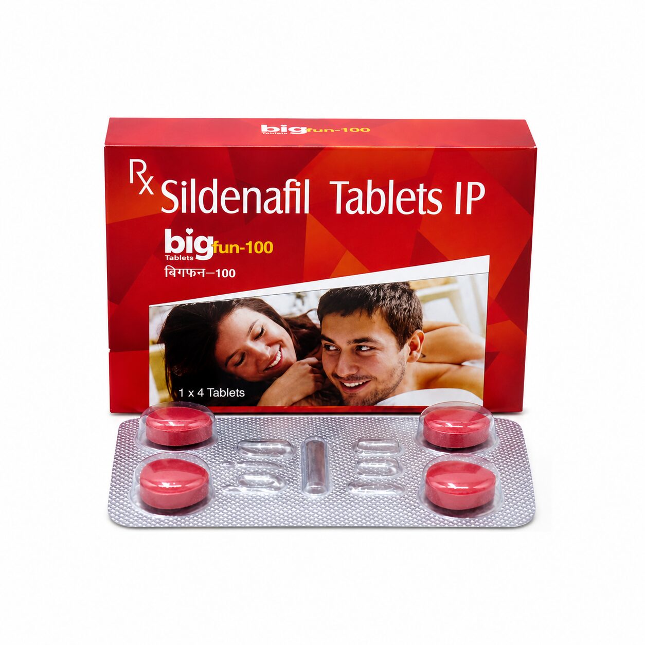 Bigfun 100 mg (Sildenafil Citrate) 1 Bigfun 100 mg front box with strip