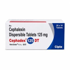Cephadex DT 125 mg Tablet ( Cephalexin ) front box