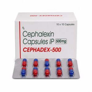 Cephadex 500 mg( Cephalexin) front box with strip