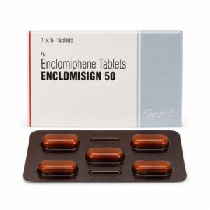 Enclomisign 50 mg (Enclomiphene) front box with strip