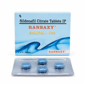 Eriacta 100 mg (Sildenafil Citrate) front box with strip