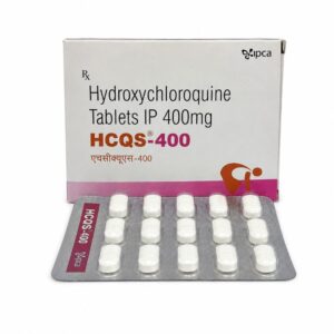 HCQS 400 mg (Hydroxychloroquine) front box with strip