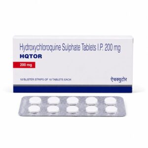 HQTOR 200 mg (Hydroxychloroquine) frot box with strip