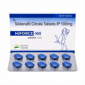 Hiforce 100 mg front box with strip