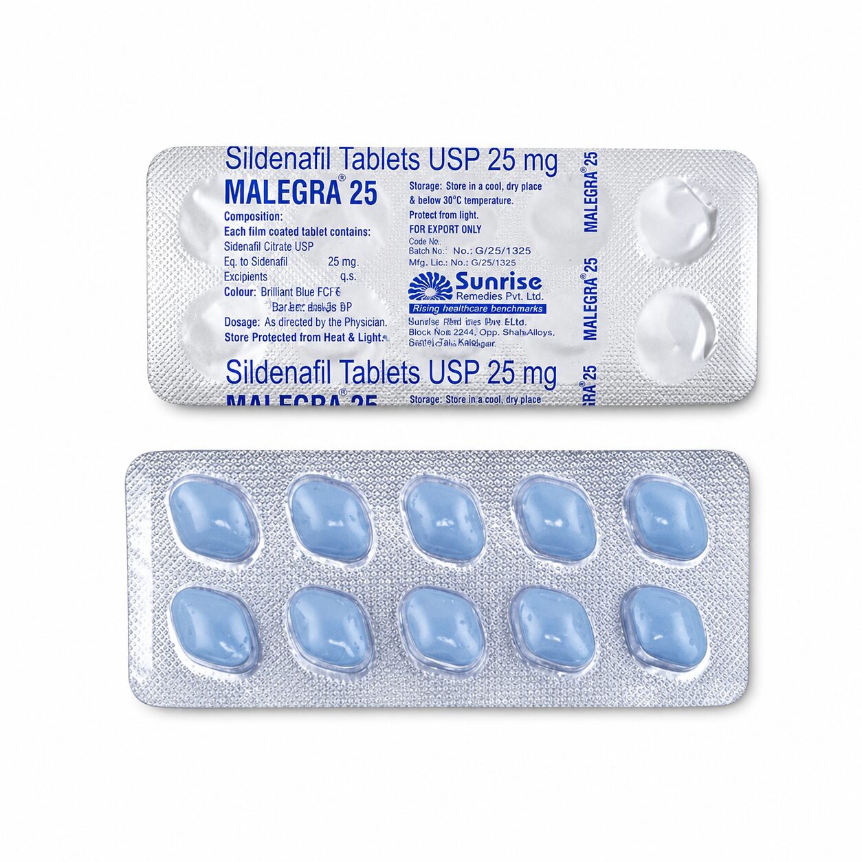 Malegra 25 mg (Sildenafil Citrate) 2 Malegra 25 mg (Sildenafil Citrate) strips