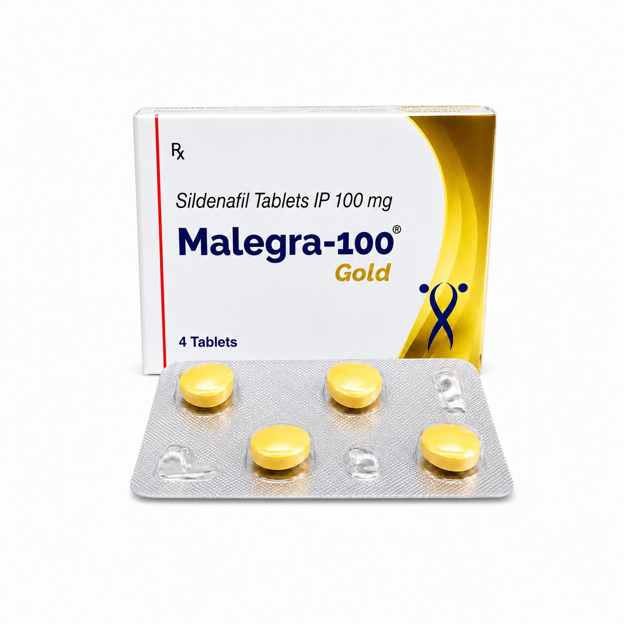 Malegra Gold 100 mg (Sildenafil Citrate) 1 Malegra Gold 100 mg (Sildenafil Citrate) front box