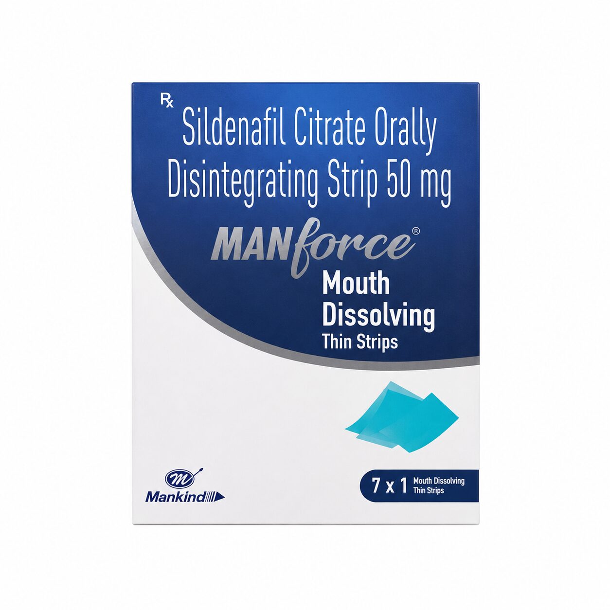 Manforce Mouth Dissolving Thin Strips (Sildenafil Citrate) 2 Manforce Mouth Dissolving Thin Strips front box