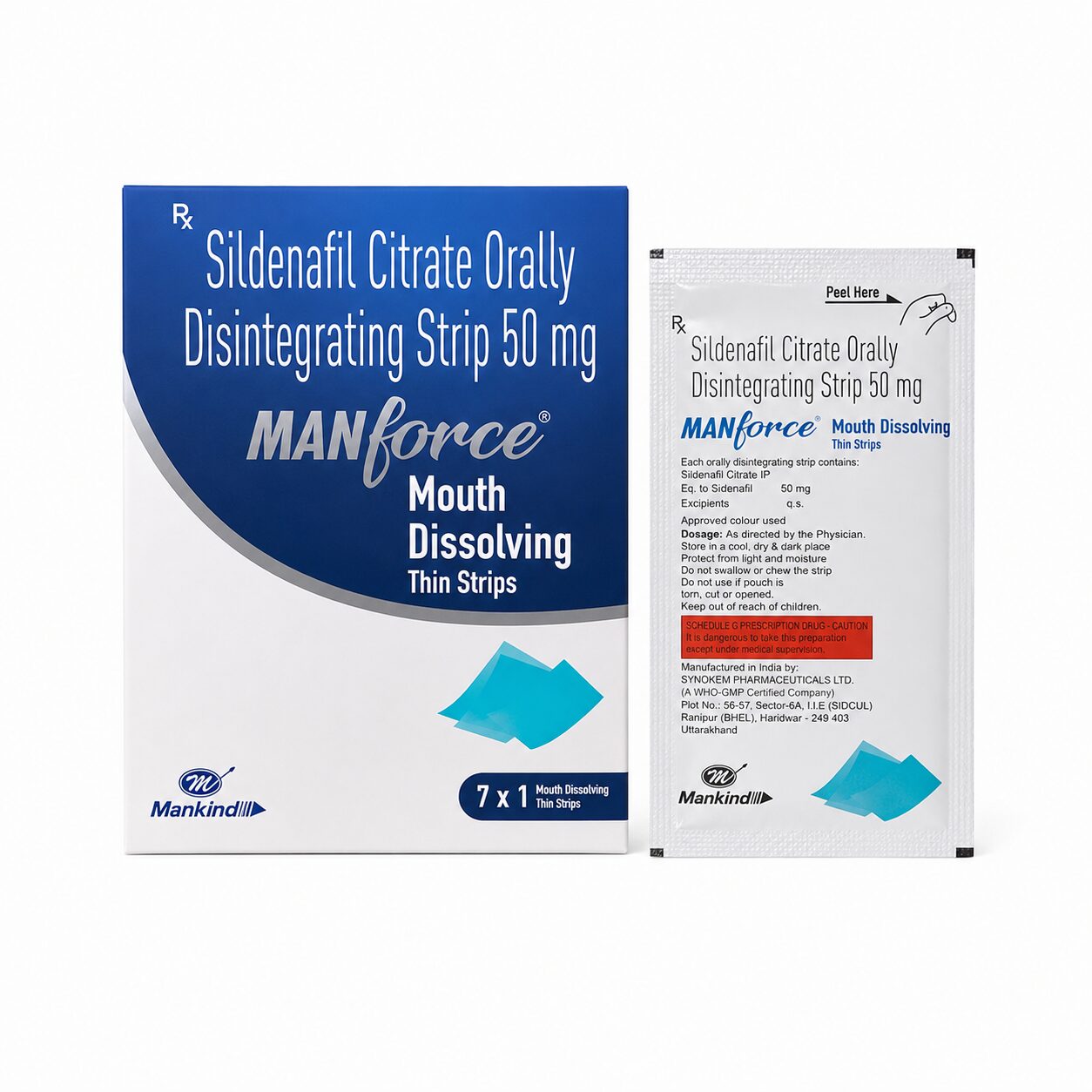 Manforce Mouth Dissolving Thin Strips (Sildenafil Citrate) 1 Manforce Mouth Dissolving Thin Strips