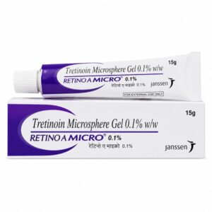 Retino A Micro 0.1% Gel (Tretinoin Microsphere Gel) front box with tube
