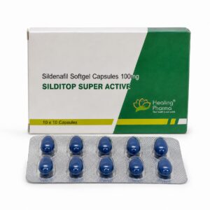 Silditop Super Active 100 mg (Sildenafil Citrate) front box with strip