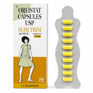 Slim Trim Active 120 mg (Orlistat) front box with strip