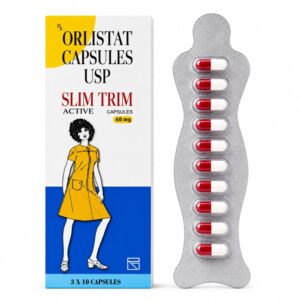 Slim Trim Active 60 mg (Orlistat) front box with strip