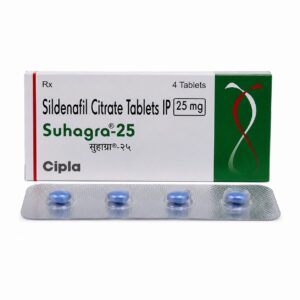 Suhagra 25 mg (Sildenafil Citrate) front box with strip