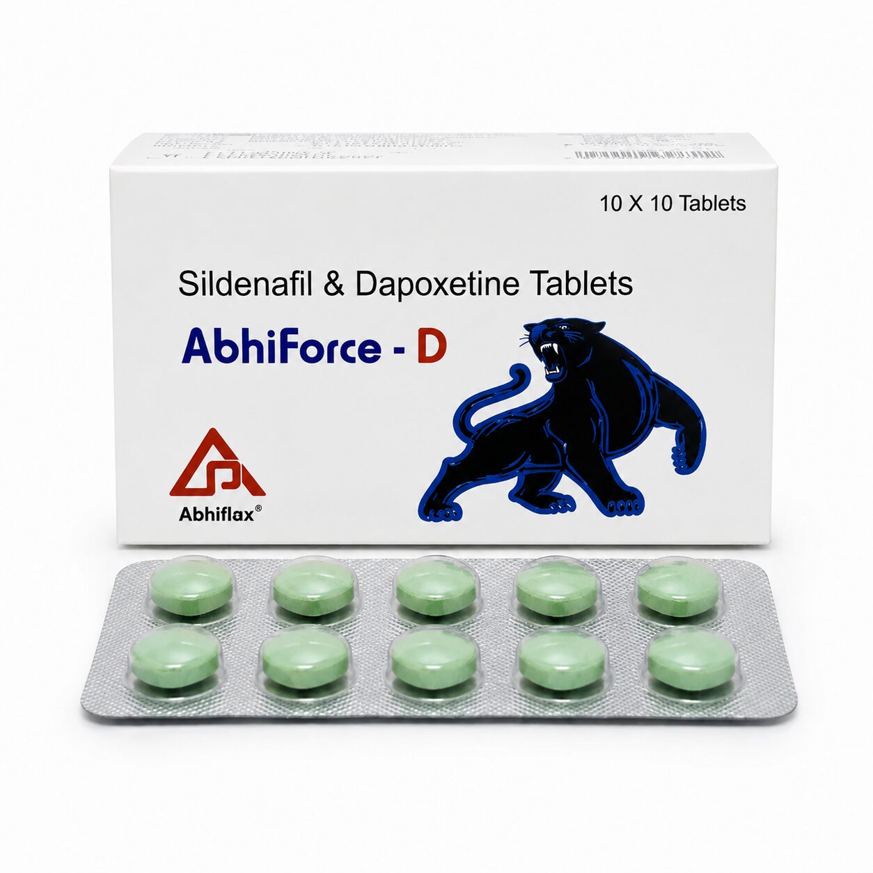 Abhiforce D 160 mg (Sildenafil Citrate) 1 Abhiforce D 160 mg front box with strip