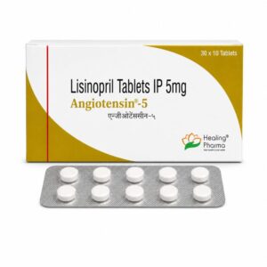 Angiotensin 5 mg (Lisinopril) front box with strip