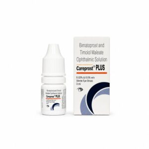 Careprost Plus Eye Drops front box with drop