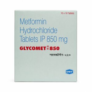 Glycomet 850 mg (Metformin) front box