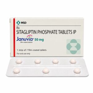 Januvia 50 mg (Sitagliptin) front box with strip