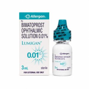 Lumigan Eye Drops 0.01% (3ml) front box with strip