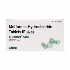 Okamet 500 mg (Metformin) front box