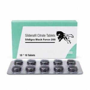 Sildigra Black Force 200 mg - Authentic High-Potency Sildenafil Citrate Tablets.