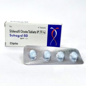 Suhagra 50 mg - Authentic Sildenafil Citrate Tablets for Vascular Support.